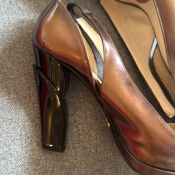 Prada heels in bronze brown (A04) Eu size 38 - Picture 2 of 6